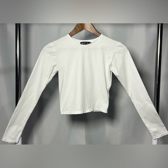 Motel Rocks Tops - Motel Rocks White Long Sleeve Top